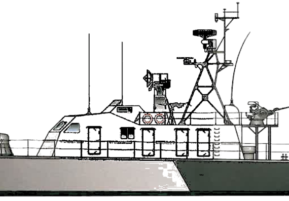 Корабль IIS Qadir [Thondar Class Missile Craft] - Iran - чертежи, габариты, рисунки